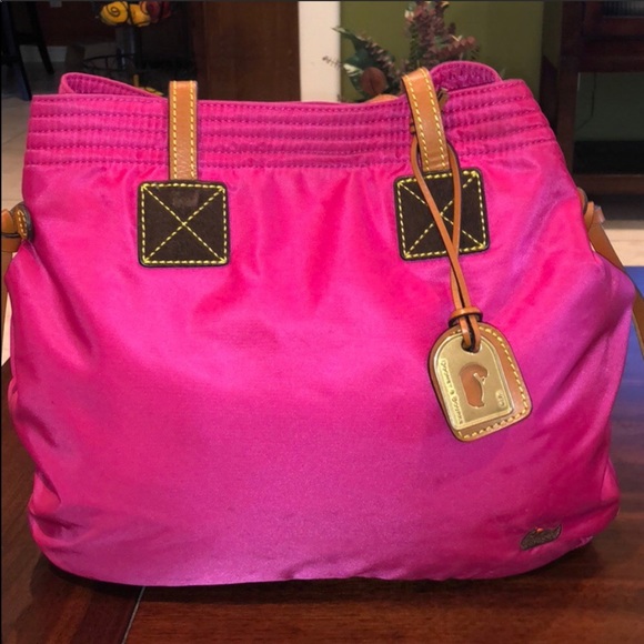Dooney & Bourke Handbags - Dooney & Bourke Nylon Large  Fuchsia